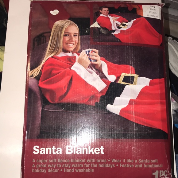 NIB Fleece Santa Blanket - Picture 1 of 6